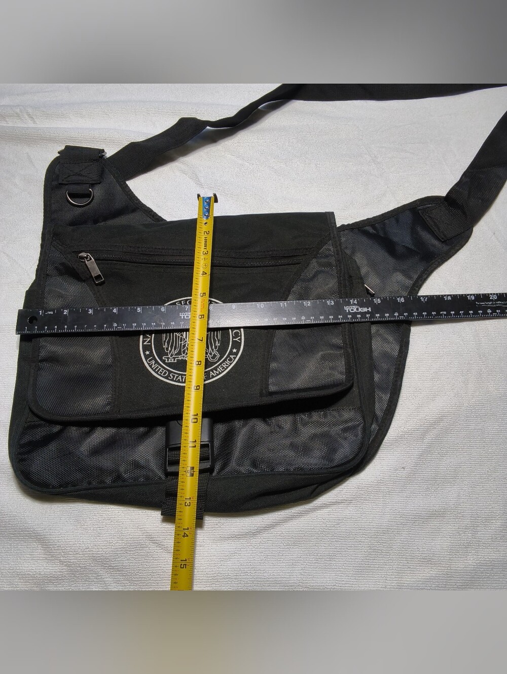 NSA National Security Agency Messenger Bag Black Crossbody Laptop Bag - Picture 7 of 8